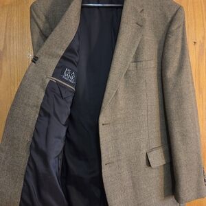 Jos. A. Bank Traveler's Collection 44R Light Brown Tweed Jacket Blazer Sportcoat